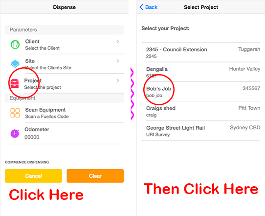 Parameters Select